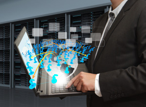 Quantum Datacomm Servers Room laptop